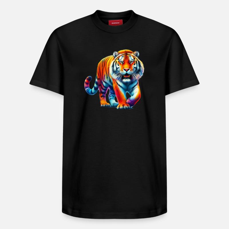 Tigre - T-shirt unisexe décontracté en coton Supima – de SPREAD - noir