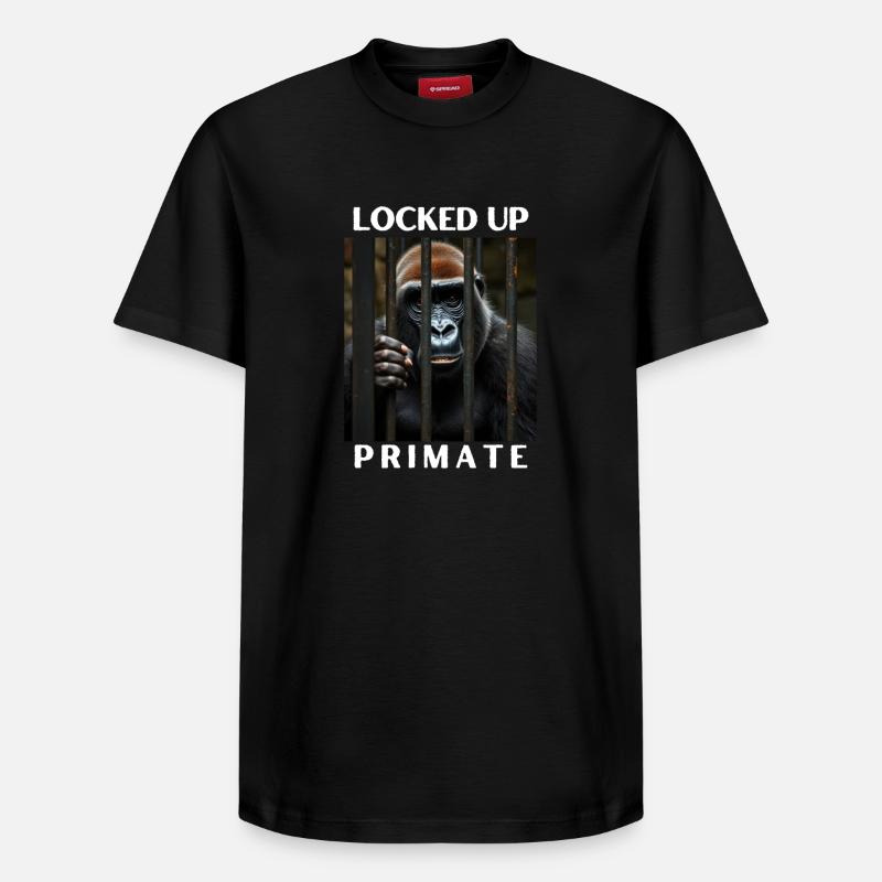 Sur primate fermé - T-shirt unisexe décontracté en coton Supima – de SPREAD - noir