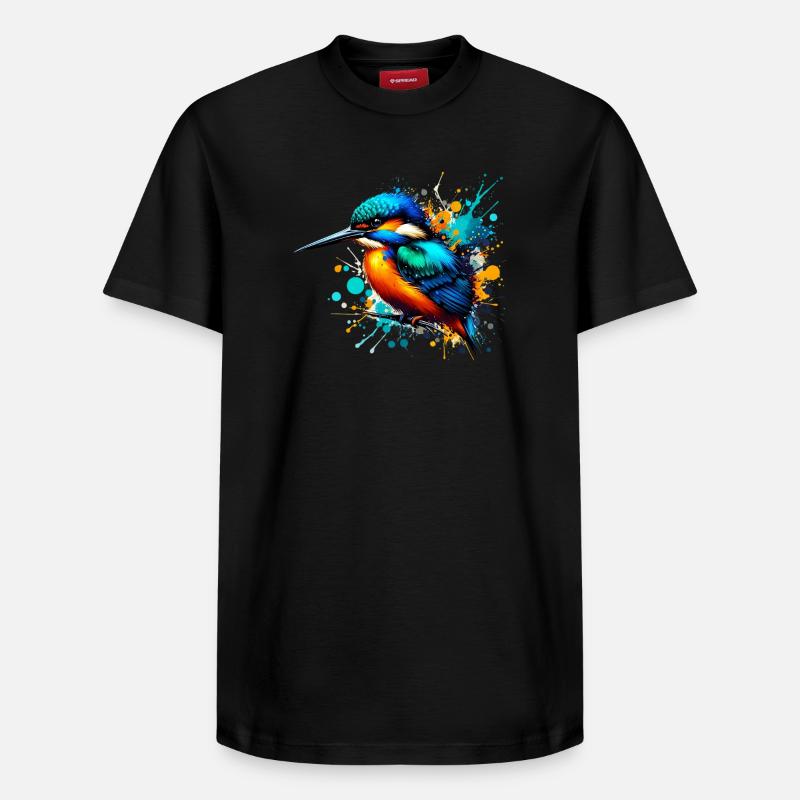 Martin-pêcheur - T-shirt unisexe décontracté en coton Supima – de SPREAD - noir