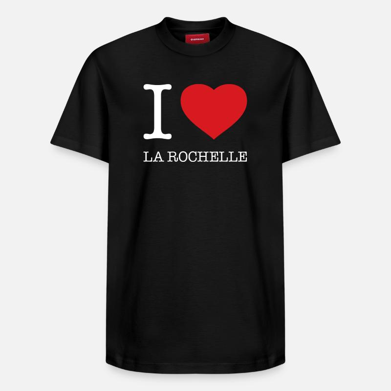 J’ADORE LA ROCHELLE - T-shirt unisexe décontracté en coton Supima – de SPREAD - noir