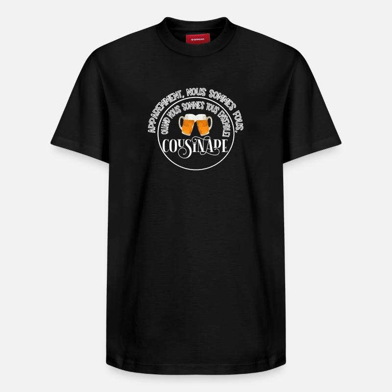 Cousinade + Jahr oder Datum zum Personalisieren - Relaxed Unisex Supima Cotton T-Shirt – von SPREAD - Schwarz