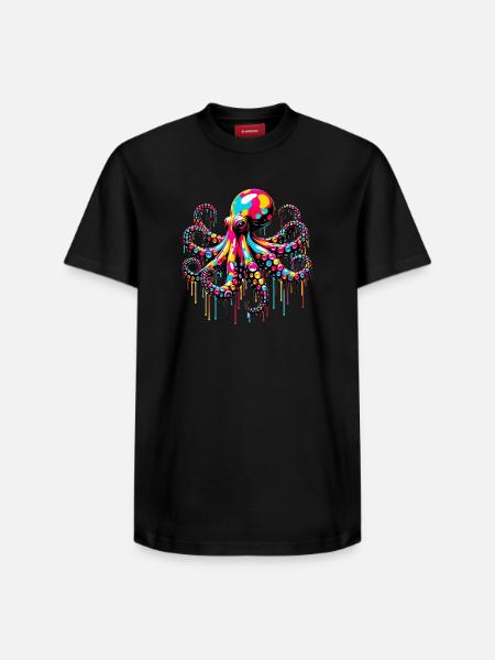 Octopus - Relaxed Unisex Supima Cotton T-Shirt – by SPREAD - black