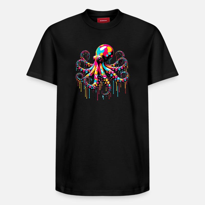 Octopus - Relaxed Unisex Supima Cotton T-Shirt – by SPREAD - black