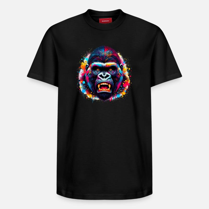 Gorille - T-shirt unisexe décontracté en coton Supima – de SPREAD - noir