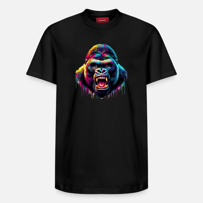 Gorille - T-shirt unisexe décontracté en coton Supima – de SPREAD - noir