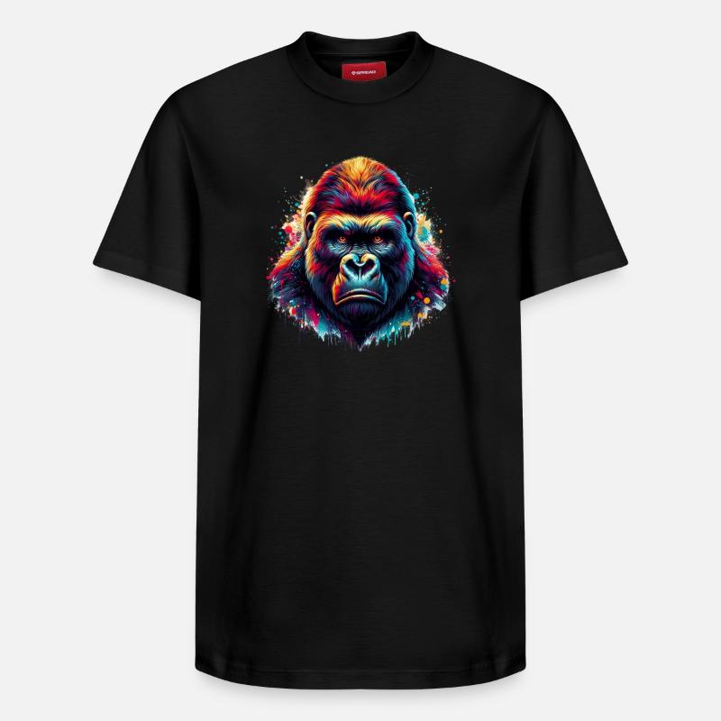 Gorille - T-shirt unisexe décontracté en coton Supima – de SPREAD - noir