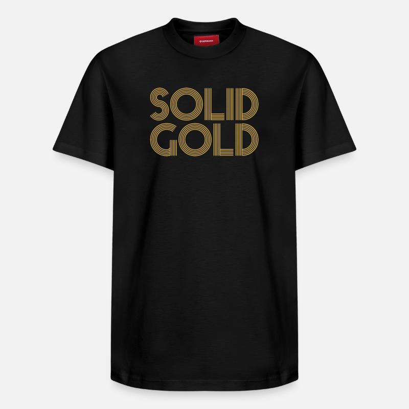 SOLID GOLD - Relaxed Unisex Supima Cotton T-Shirt – von SPREAD - Schwarz