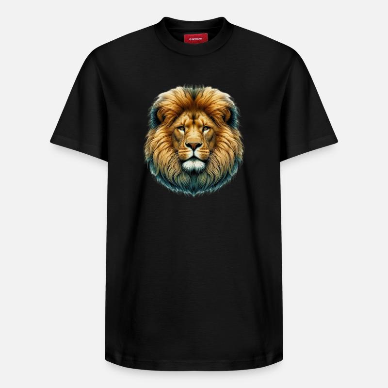 Lion - T-shirt unisexe décontracté en coton Supima – de SPREAD - noir