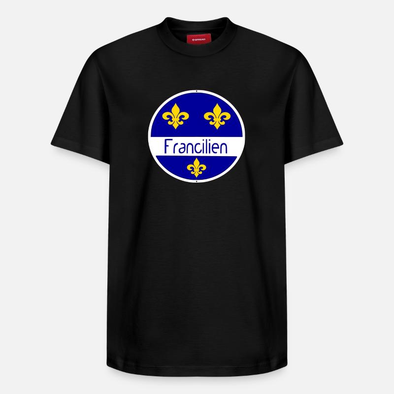 Francilien - T-shirt unisexe décontracté en coton Supima – de SPREAD - noir