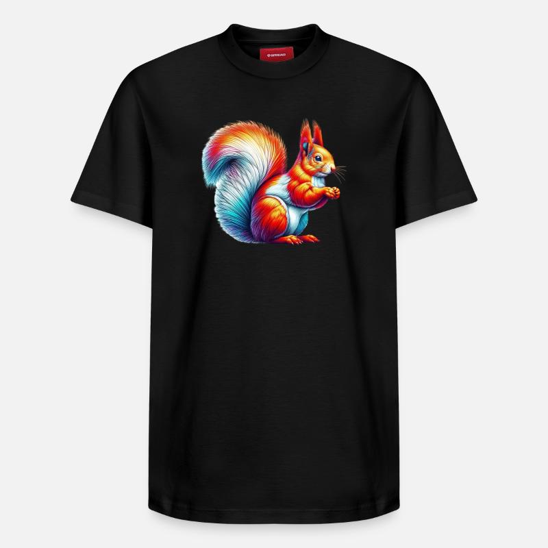 Écureuil - T-shirt unisexe décontracté en coton Supima – de SPREAD - noir