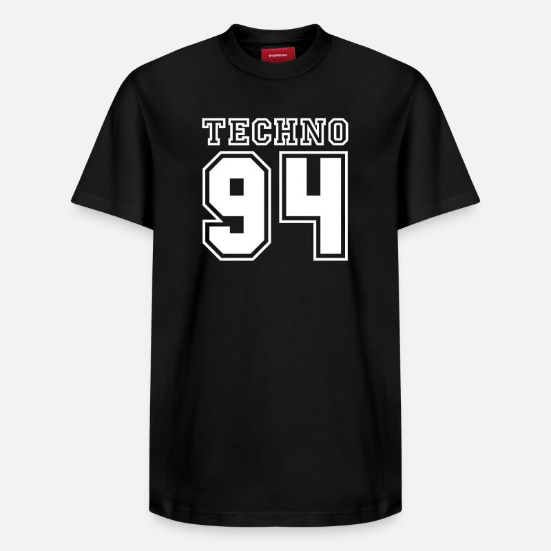 TECHNO 94 - T-shirt unisexe décontracté en coton Supima – de SPREAD - noir