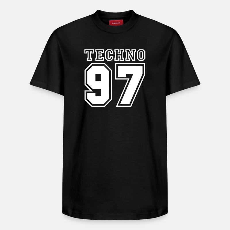 TECHNO 97 - Relaxed Unisex Supima Cotton T-Shirt – von SPREAD - Schwarz