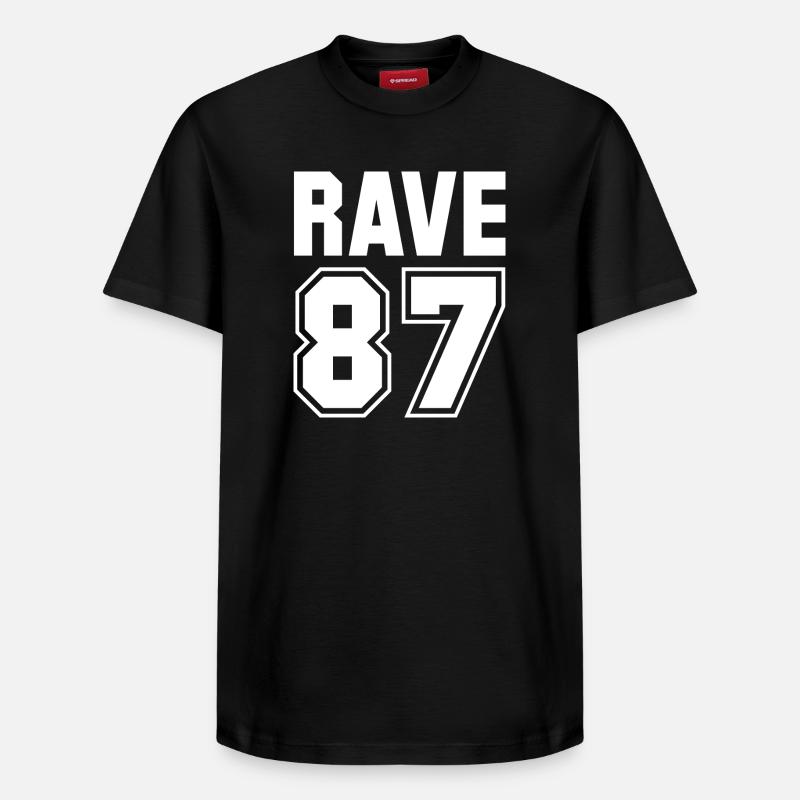 RAVE 87 - T-shirt unisexe décontracté en coton Supima – de SPREAD - noir