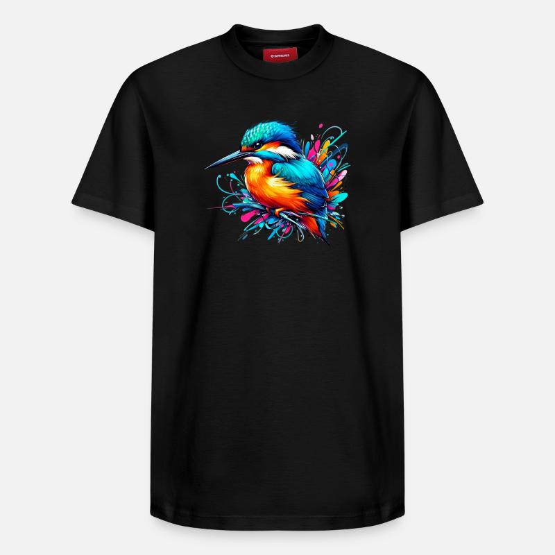 Eisvogel - Relaxed Unisex Supima Cotton T-Shirt – von SPREAD - Schwarz