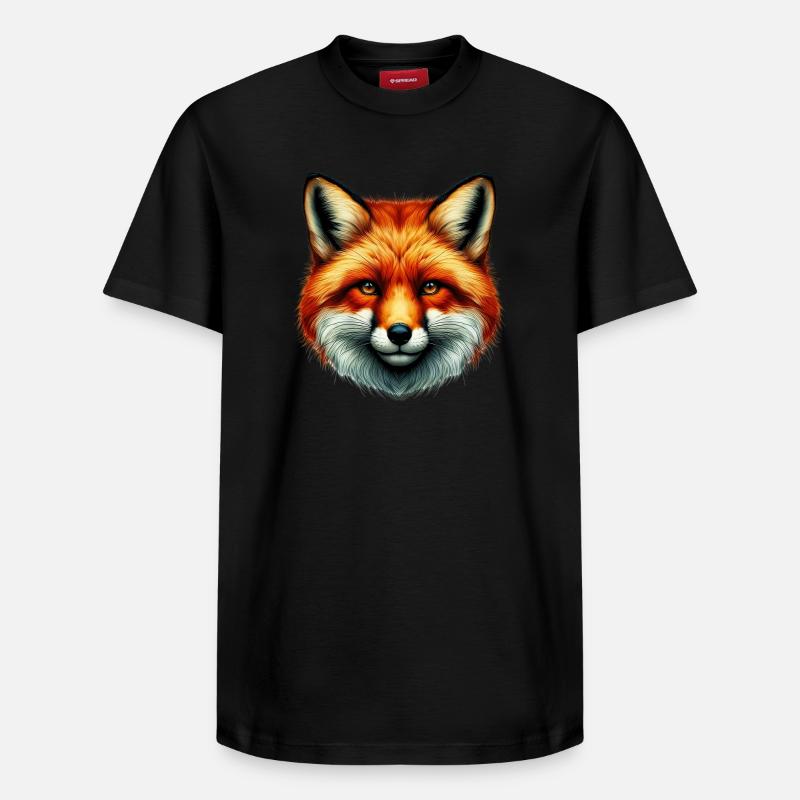 Renard - T-shirt unisexe décontracté en coton Supima – de SPREAD - noir