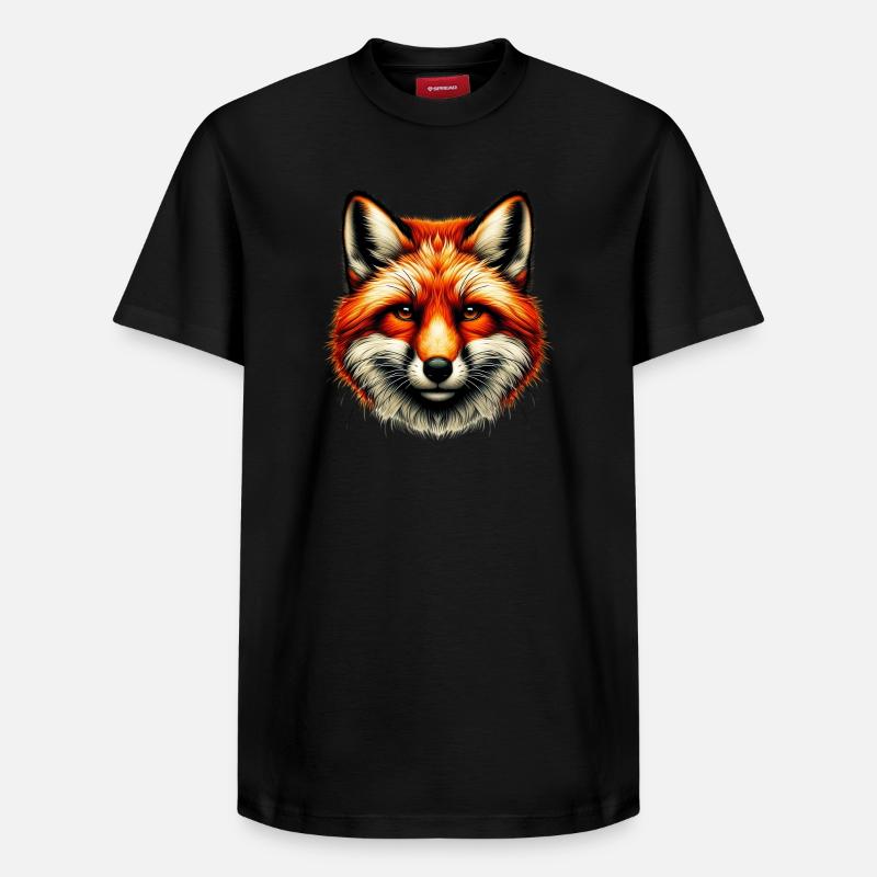 Fuchs - Relaxed Unisex Supima Cotton T-Shirt – von SPREAD - Schwarz