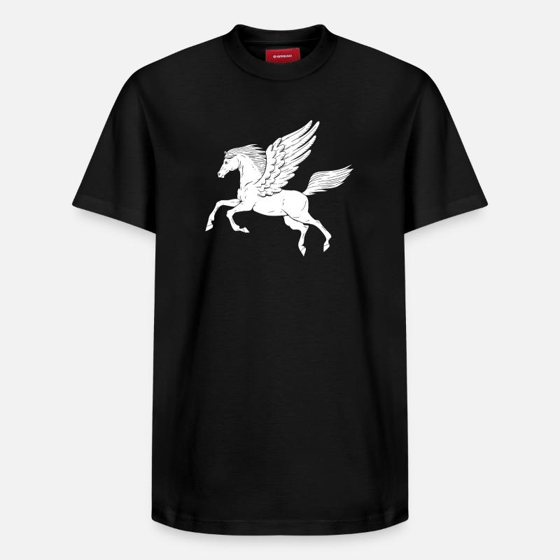 Pégase - T-shirt unisexe décontracté en coton Supima – de SPREAD - noir