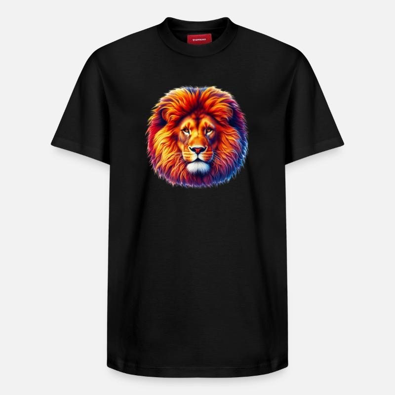 Lion - T-shirt unisexe décontracté en coton Supima – de SPREAD - noir