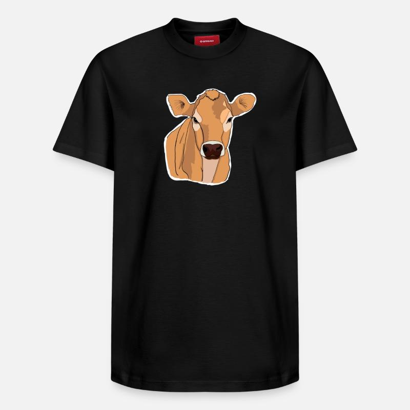Vache Vaches - T-shirt unisexe décontracté en coton Supima – de SPREAD - noir