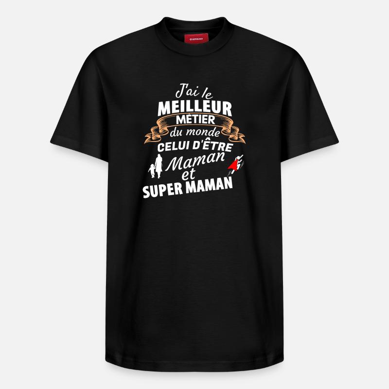 Fierté Maman Super Héros - T-shirt unisexe décontracté en coton Supima – de SPREAD - noir