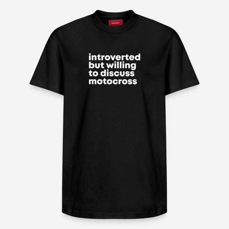 motocross - T-shirt unisexe décontracté en coton Supima – de SPREAD - noir