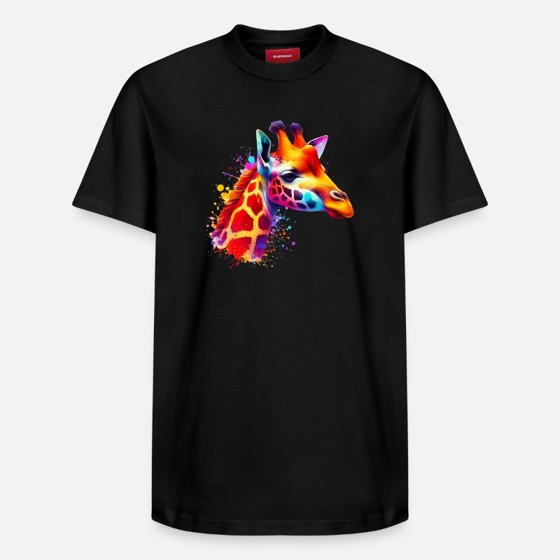 Girafe - T-shirt unisexe décontracté en coton Supima – de SPREAD - noir