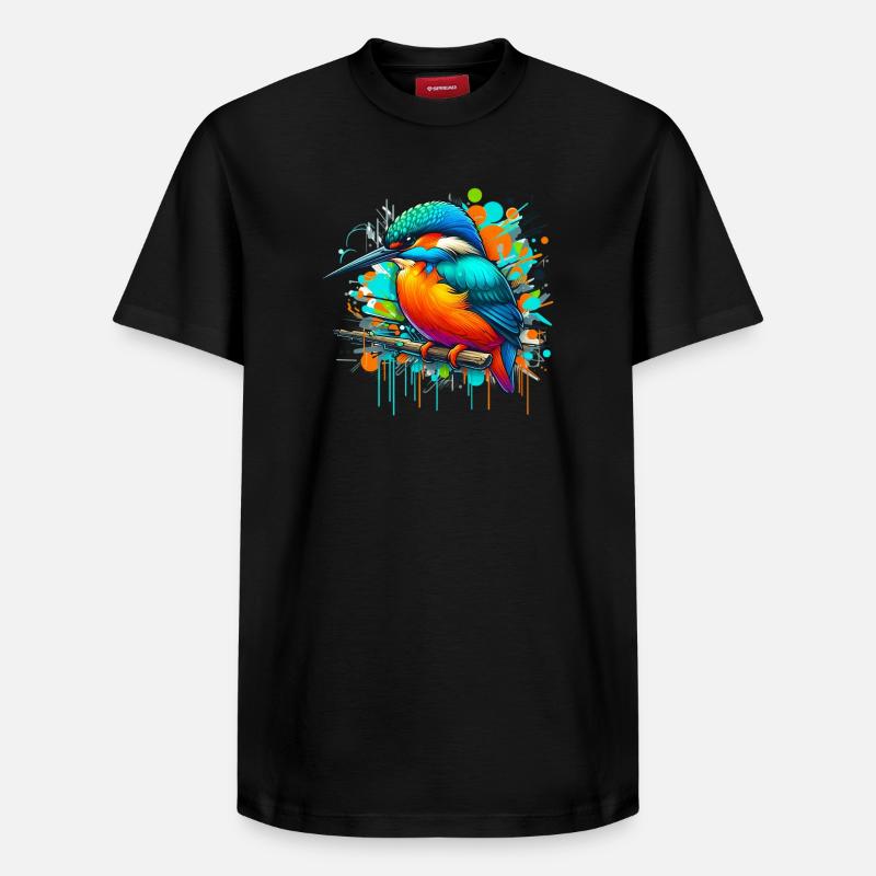 Martin-pêcheur - T-shirt unisexe décontracté en coton Supima – de SPREAD - noir