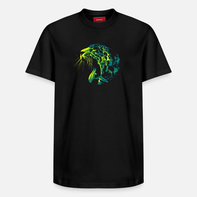 Panthère Stylée - T-shirt unisexe décontracté en coton Supima – de SPREAD - noir