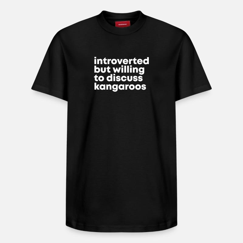kangourou - T-shirt unisexe décontracté en coton Supima – de SPREAD - noir