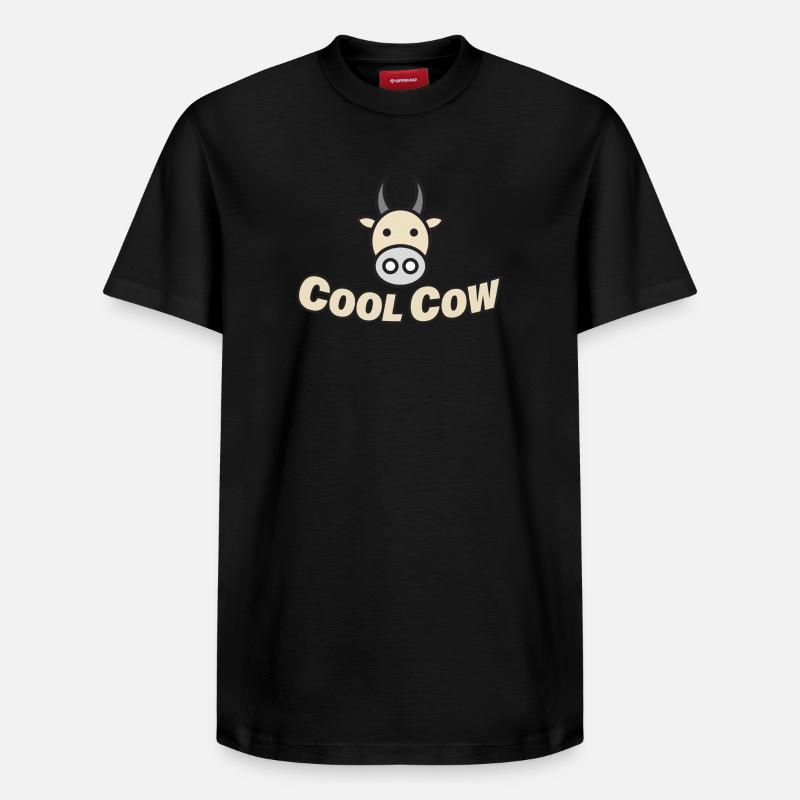 VACHE COOL - T-shirt unisexe décontracté en coton Supima – de SPREAD - noir