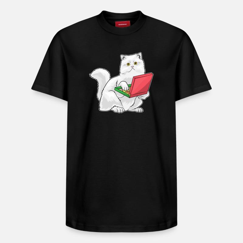 Pizza Chat Persan - T-shirt unisexe décontracté en coton Supima – de SPREAD - noir