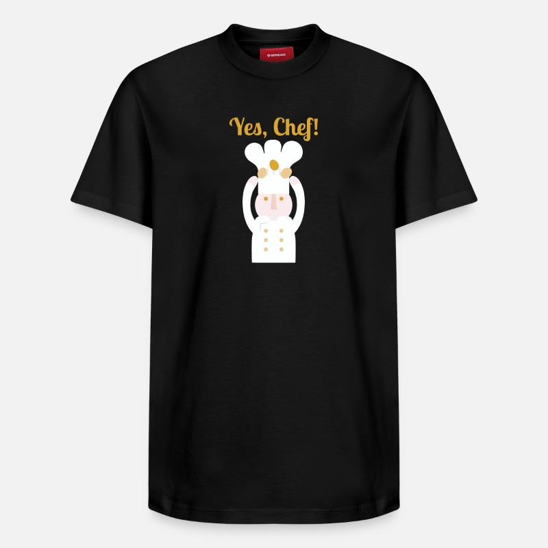 , chef ! l texte - T-shirt unisexe décontracté en coton Supima – de SPREAD - noir