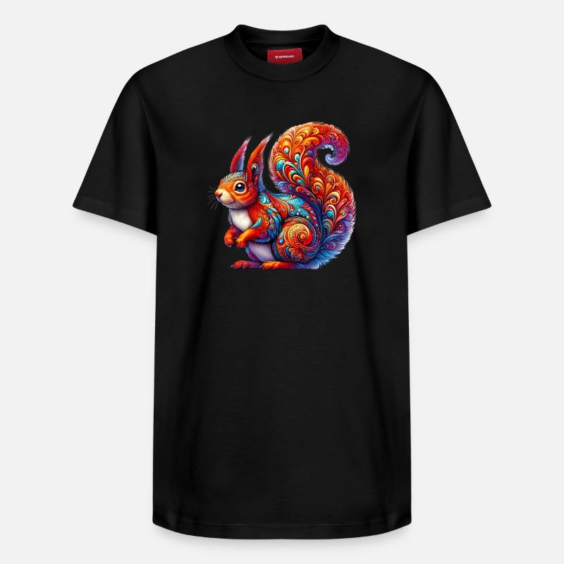 Eichhörnchen - Relaxed Unisex Supima Cotton T-Shirt – von SPREAD - Schwarz