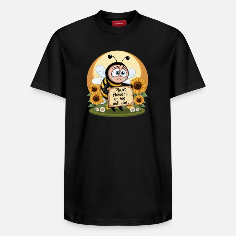 Sauver les abeilles - T-shirt unisexe décontracté en coton Supima – de SPREAD - noir