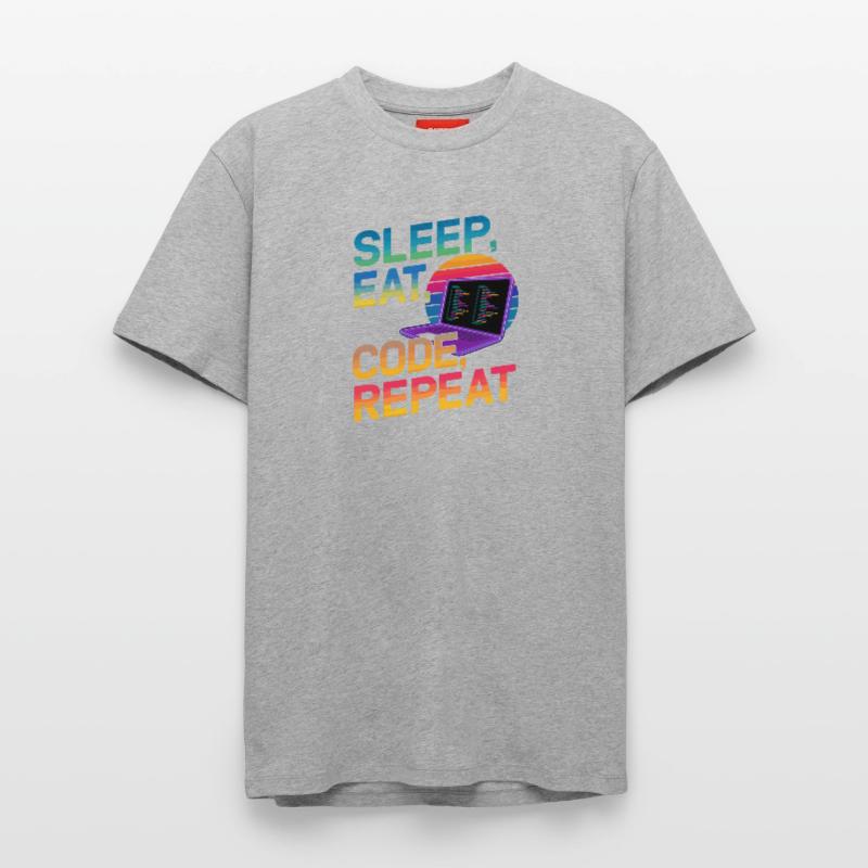 Sleep Eat Code Repeat Gift pour Coder T-shirt unisexe décontracté en coton Supima – de SPREAD