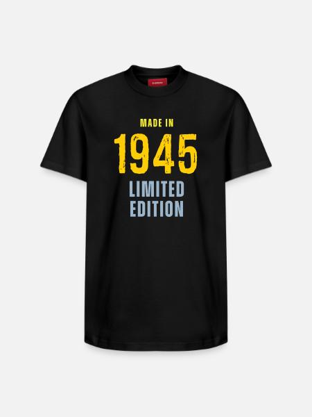 Fabriqué en 1945, édition limitée - T-shirt unisexe décontracté en coton Supima – de SPREAD - noir