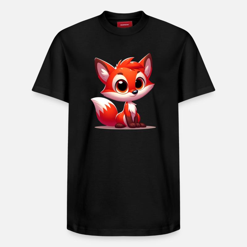 Renard - T-shirt unisexe décontracté en coton Supima – de SPREAD - noir