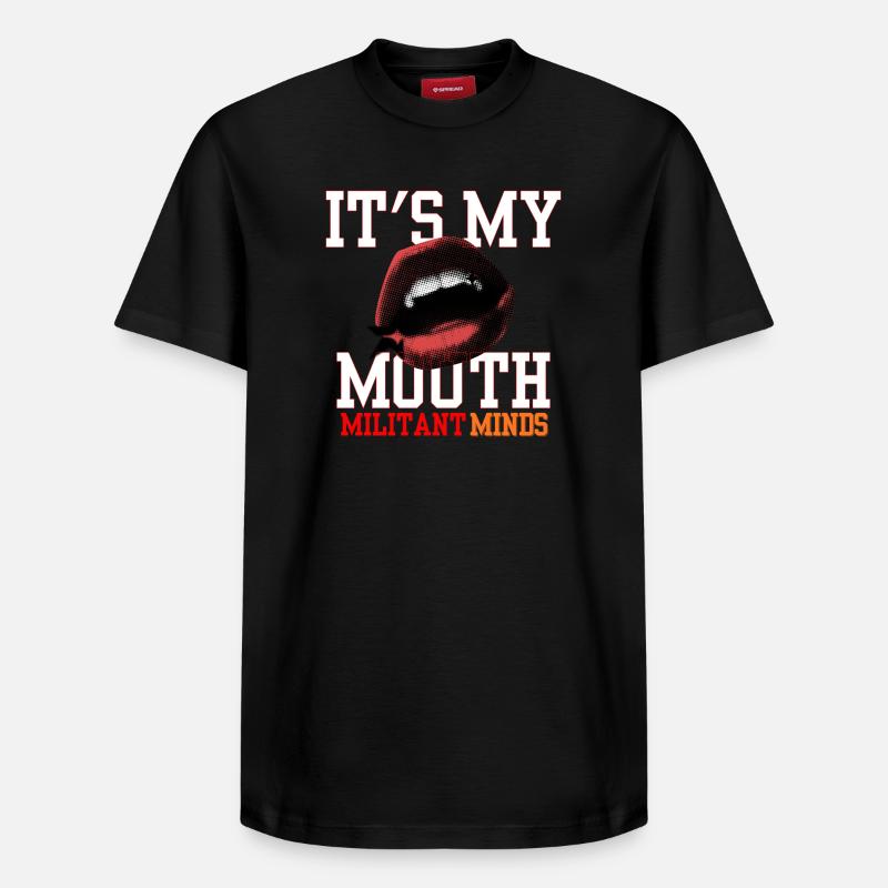 C’est ma bouche, esprits militants, - T-shirt unisexe décontracté en coton Supima – de SPREAD - noir