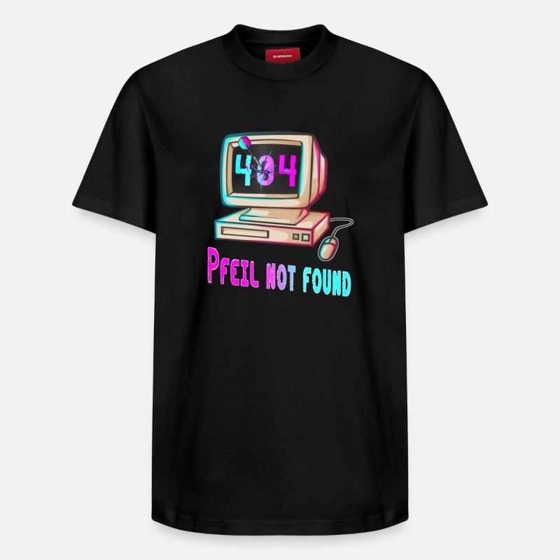404 Design rétro - T-shirt unisexe décontracté en coton Supima – de SPREAD - noir