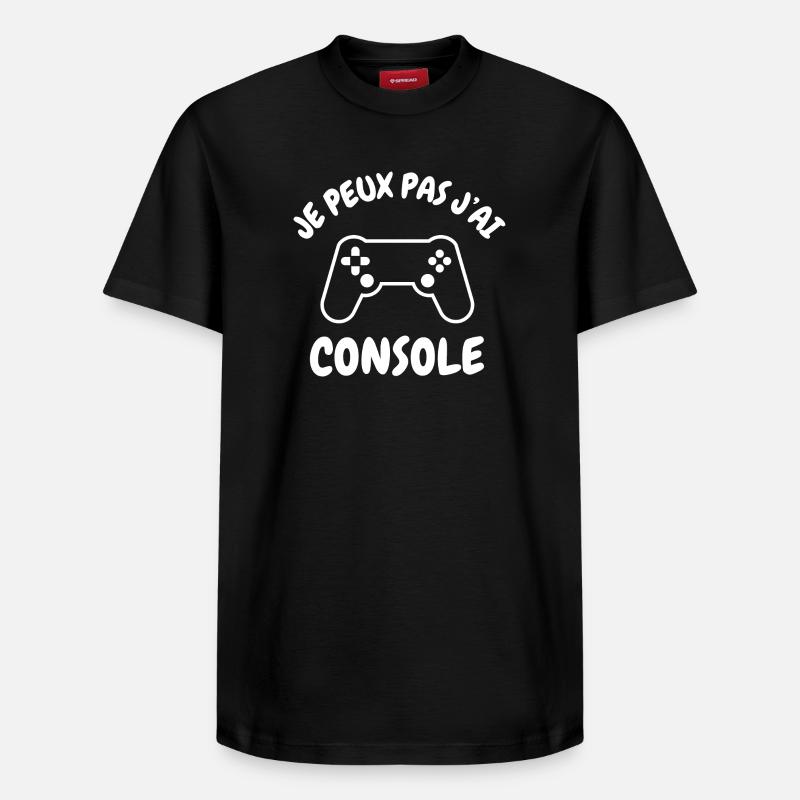 Je peux pas j'ai console - T-shirt unisexe décontracté en coton Supima – de SPREAD - noir
