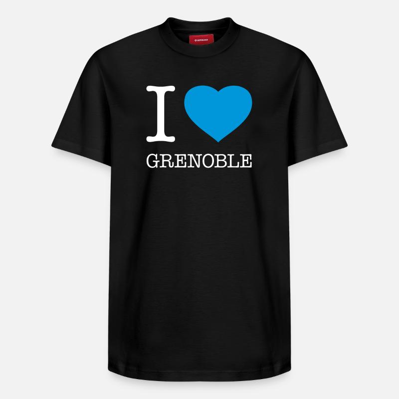J’ADORE GRENOBLE - T-shirt unisexe décontracté en coton Supima – de SPREAD - noir