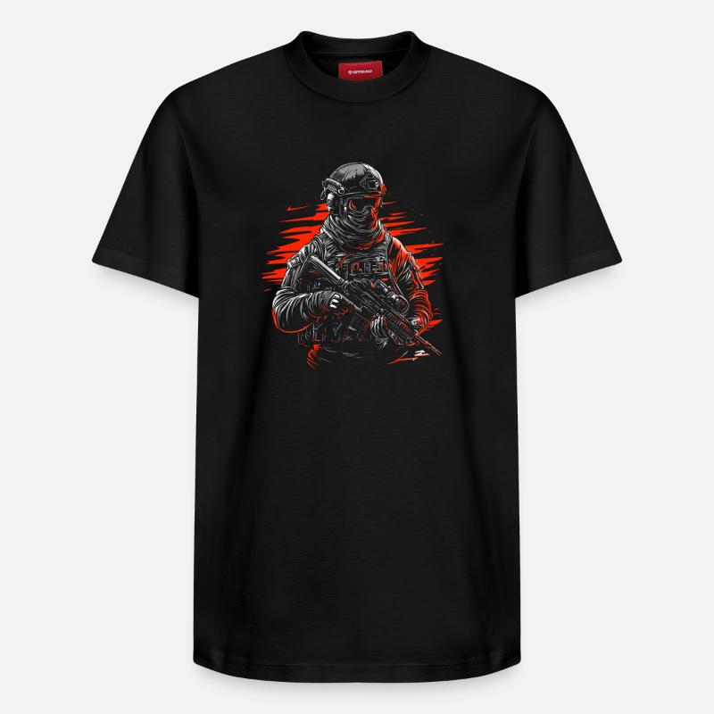 Forces spéciales - T-shirt unisexe décontracté en coton Supima – de SPREAD - noir