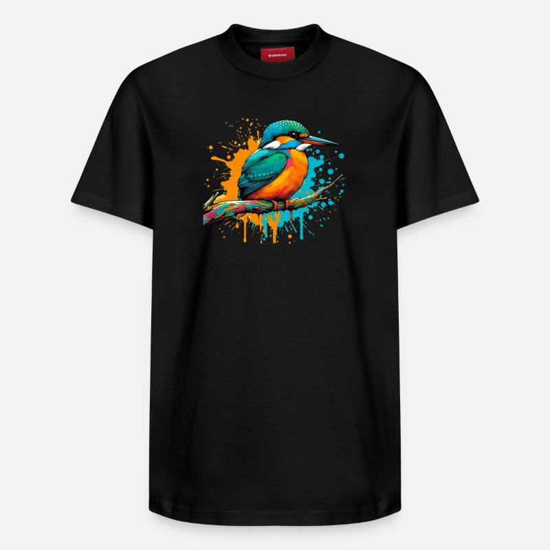 Martin-pêcheur - T-shirt unisexe décontracté en coton Supima – de SPREAD - noir