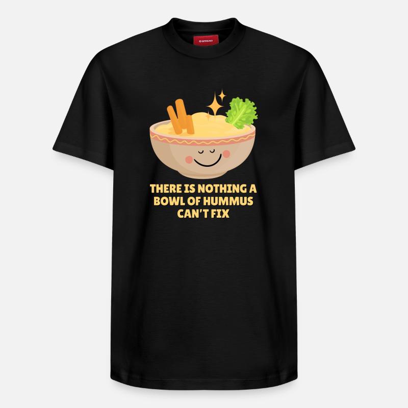 Nous aimons le houmous - T-shirt unisexe décontracté en coton Supima – de SPREAD - noir