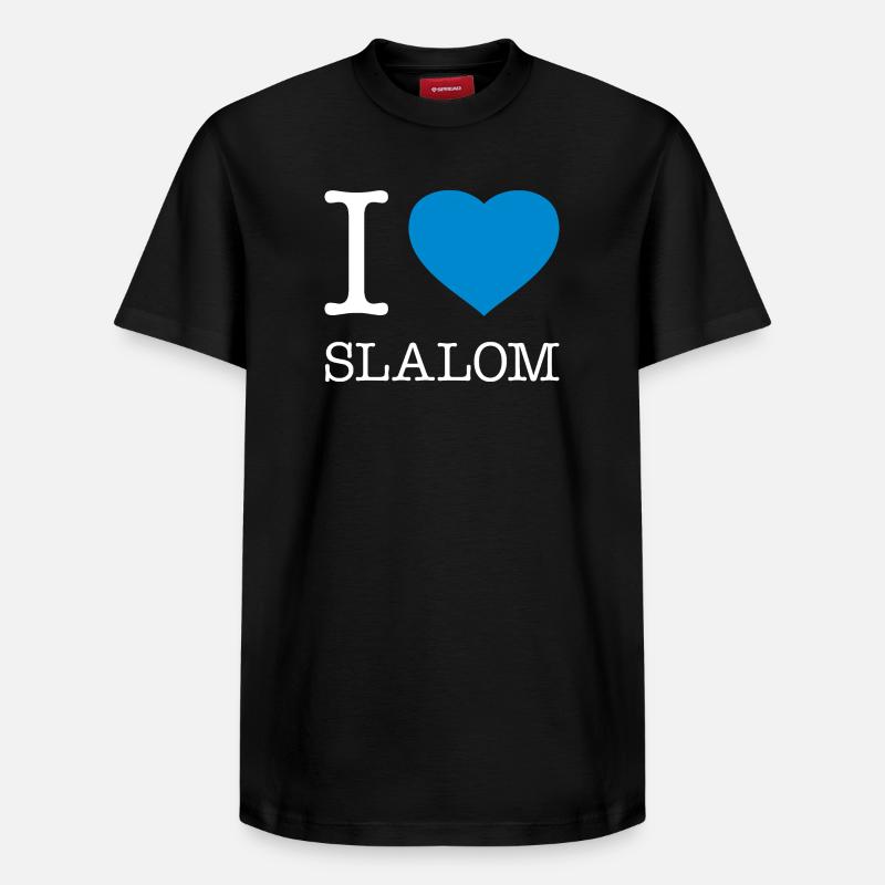 J’ADORE LE SLALOM - T-shirt unisexe décontracté en coton Supima – de SPREAD - noir