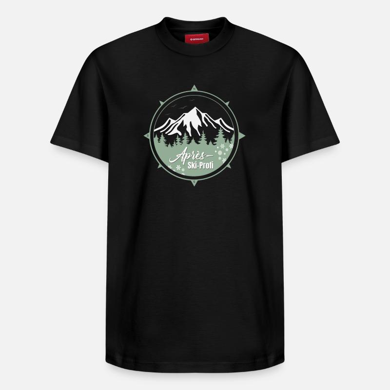 Skikompas - Relaxed Unisex Supima Cotton T-Shirt – von SPREAD - Schwarz