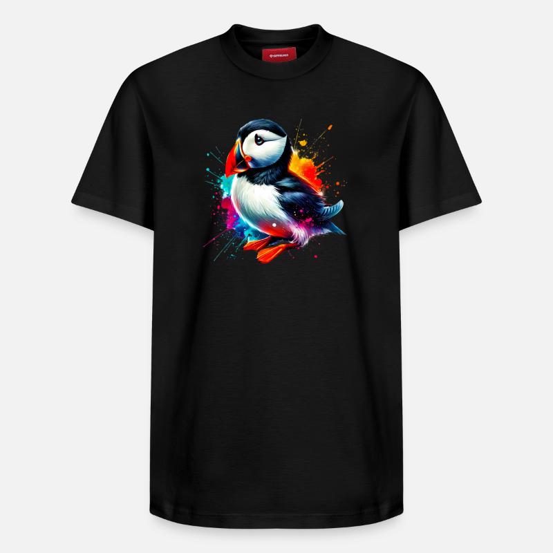Macareux - T-shirt unisexe décontracté en coton Supima – de SPREAD - noir