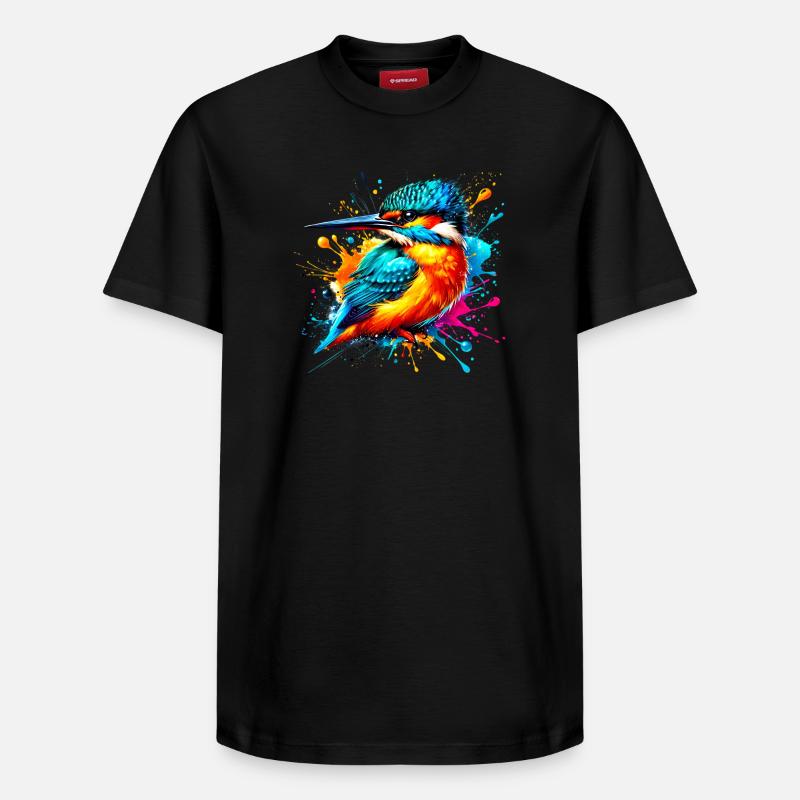 Martin-pêcheur - T-shirt unisexe décontracté en coton Supima – de SPREAD - noir