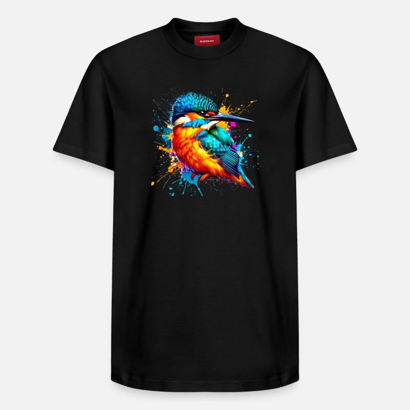 Martin-pêcheur - T-shirt unisexe décontracté en coton Supima – de SPREAD - noir