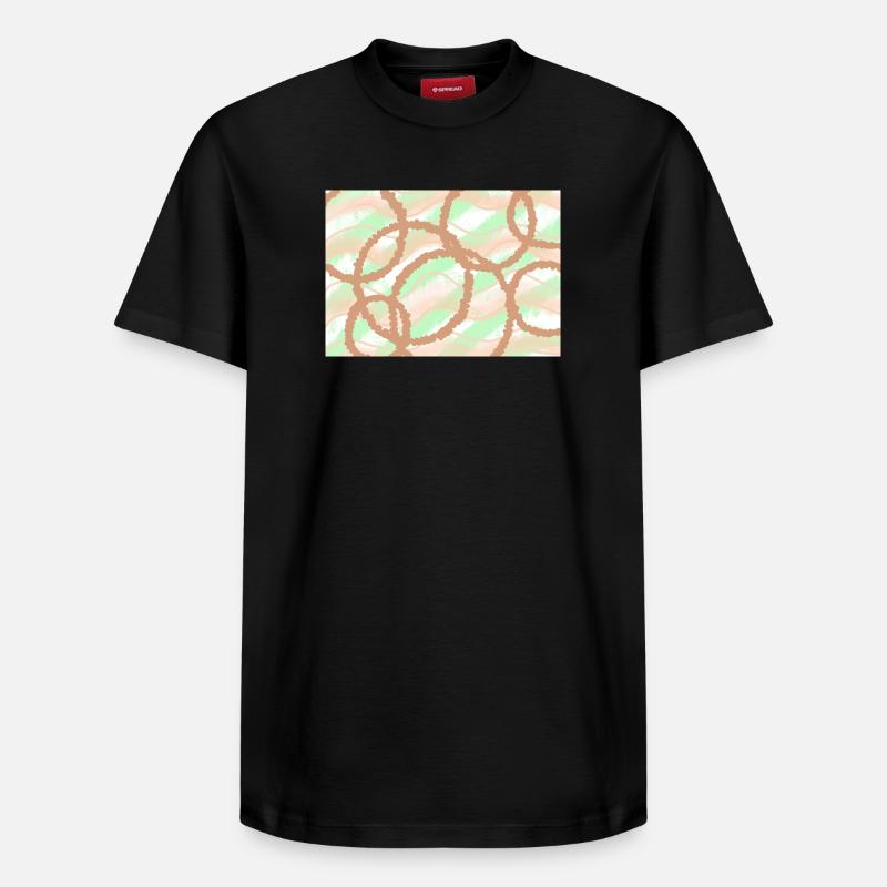 Fond de cercles bruns - T-shirt unisexe décontracté en coton Supima – de SPREAD - noir